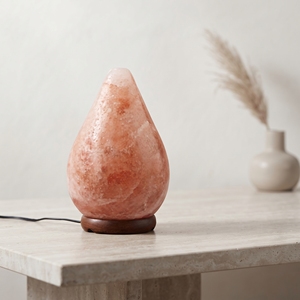 Lámpara de Sal Rosa en Forma de Lágrima, Hecha a Mano con Sal Natural, para Hogar, Oficina y Meditación, Bienestar - Product Image 2
