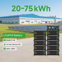 Kit Système Solaire Hybride Haute Tension 25kW avec Panneaux Solaires, Batterie et Onduleur – Système Complet de Stockage d'Énergie pour Usage Commercial
