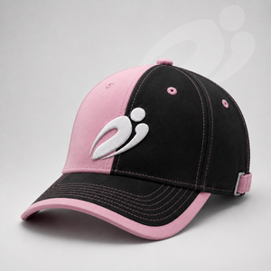 Casquette de baseball personnalisée bicolore rose et noir avec logo brodé en 3D, ajustable, pour toutes les saisons - Product Image 4