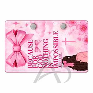Porque para Dios, nada es imposible, tarjeta de pestañas religiosa impresa con logotipo personalizado, tarjeta de pestañas sostenible con imanes OEM - Product Image 3