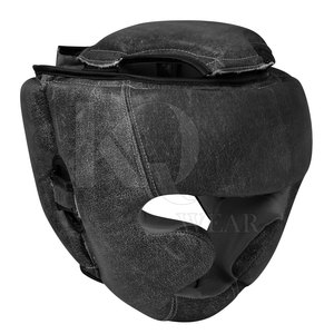 MMA Leather <b>Head</b> Guard High Quality Durable Lightweight Breathable Comfortable Designed for Boxing Kickboxing <b>Training</b> Practice - Product Image 3