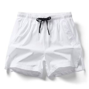 <b>Men</b> Pink Solid Color Drawstring Beach Shorts Quick Dry Woven Polyester Swim <b>Trunks</b> Mid Waist Sport Short - Product Image 3