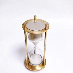 Handmade Antique Brass Hourglass <b>Sand</b> <b>Timer</b> Vintage Nautical <b>Sand</b> Clock with Pink <b>Sand</b> Minute Decorative Sandglass for Home - Product Image 3