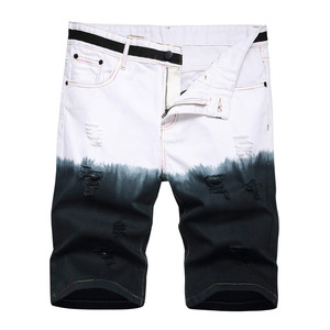 High Quality <b>Men's</b> Casual <b>Jeans</b> Shorts 100% Cotton <b>Drawstring</b> Knitted Mid Waist Quick Dry Outdoor Wear - Product Image 1