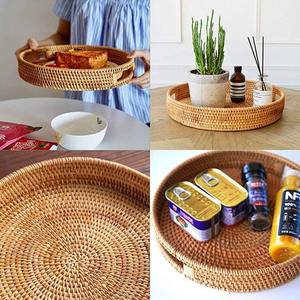 ถาดเสิร์ฟอาหารพร้อมหูจับถาดรองอาหารทำจากไม้ไผ่ - Product Image 2