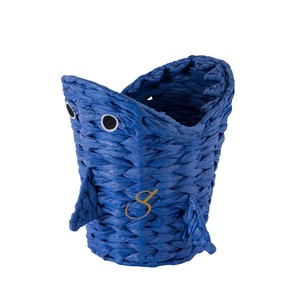 Cesta de Almacenamiento de Jacinto de Agua Azul con Diseño de Tiburón, Cesto de Ropa Tejido con Temática Oceánica, Organizador de Juguetes para Niños - Product Image 4