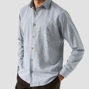Camisa de Franela Gruesa con Tela Cepillada, Sensación Acogedora, Costuras Resistentes, Corte Moderno y Ajustado, Ideal para Usar en Capas en Otoño e Invierno - Product Image 2