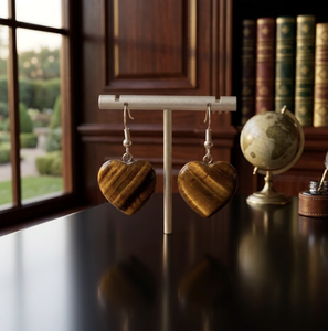 Pendientes de Aro con Ojo de Tigre Modernos para Mujer, Ideales para Bodas y Regalos - Product Image 3