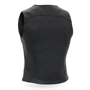 Gilet de moto en cuir véritable pour femme, imperméable, en toile, de qualité supérieure, pour motardes - Product Image 5
