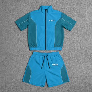 Conjunto de 2 Piezas para Hombre, Chaqueta Cortavientos con Cierre y Bloques de Color, Estilo Moderno, Nueva Llegada 2026 - Product Image 4