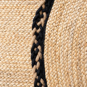 Alfombra de yute/algodón tejida a mano de fibra natural en marrón/Negro Juego de alfombras y accesorios - Product Image 4