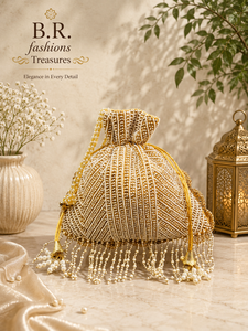 B.R. Pochette de soirée tendance en PU perlée avec fermeture à rabat et pompon en perles, idéale pour les fêtes, capacité jusqu'à 1L - Product Image 3