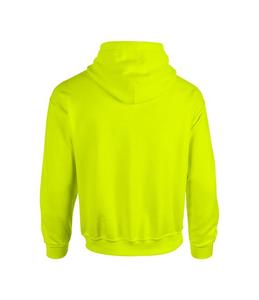 เสื้อฮู้ดผู้ชายสีเหลืองนีออน ทรงปกติ สีพื้น ผ้าฝ้ายเฟรนช์เทอร์รี่ สวมใส่สบายๆ สำหรับฤดูใบไม้ร่วง - Product Image 2