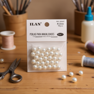 Perle Artigianali Ilan 10mm Bianche Per Lavori Manuali 15g - Product Image 2