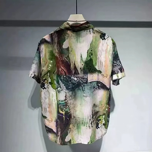 Nouvelle chemise de plage rétro imprimée pour homme, séchage rapide, respirante, en flanelle de lin/coton, col boutonné, manches courtes, style hawaïen - Product Image 4