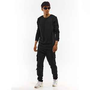 High Quality Men's Long Sleeve Breathable <b>Waffle</b> Weave High Street Style Solid Pattern Regular Fit T <b>Shirt</b> - Product Image 4