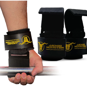 Weight Lifting rubber grip Hooks Non-slip Deadlift wrist Straps palm support <b>Gloves</b> <b>Pull</b> <b>Up</b> gym fitness training session workout - Product Image 6