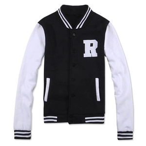 เสื้อแจ็คเก็ต Letterman Varsity สำหรับผู้ชาย สไตล์ลำลองแนวสตรีทแวร์ พร้อมรายละเอียดตัดกันอย่างมีสไตล์และทนทาน - Product Image 2