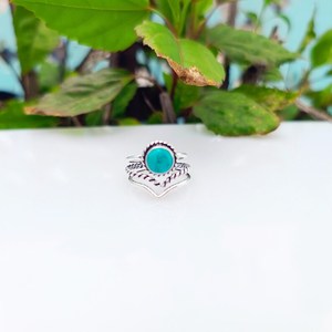 Natural Blue <b>Turquoise</b> <b>Ring</b> 925 Sterling Silver Handmade December Birthstone Gemstone Jewelry Women Gift - Product Image 3