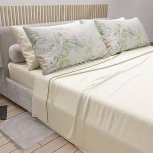 Ensemble de draps de qualité supérieure 6 pièces pour lit queen size, tissu en microfibre 300TC, sans plis, anti-boulochage, design moderne, lavable en machine - Product Image 4