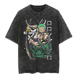 ผู้ผลิตเสื้อยืดวินเทจแบบฟอกสี เสื้อโอเวอร์ไซส์แนวสตรีทแวร์ สกรีนลายแบบ DTG DTF  ฟอกสีแบบแอซิดวอช สไตล์อนิเมะ ยืดหยุ่นและระบายอากาศได้ดี - Product Image 3