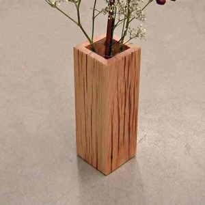 Vase mural en bois rustique Art Déco, rond, en bois naturel, vase décoratif pour fleurs, fait à la main, écologique, de 8 à 12 pouces - Product Image 2