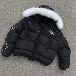 Veste matelassée imperméable de haute qualité pour homme, sur mesure, avec capuche et garniture en fourrure, vente en gros, manteau d'hiver - Product Image 1