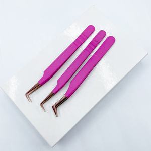 Pinzas de extensión de pestañas profesionales de punta Lisa blanca logotipo personalizado de acero inoxidable sostenible al por mayor Aroosh Corp 11cm - Product Image 4