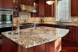 Encimera de Granito Pulido Color Marrón Bronceado, Superficie con Aspecto de Mármol para Isla de Cocina, Piedra Natural para Villa - Product Image 3