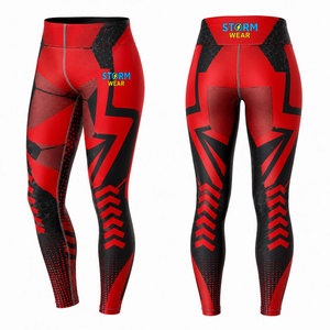 Leggings Deportivos de Cintura Alta con Estampado de Textura Personalizado, Pantalones de Yoga para Gimnasio, Leggings de Sublimación para Mujer, Leggings Ajustados para Práctica Deportiva - Product Image 2