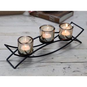 Candélabre en métal doré moderne en forme de U, porte-bougies à 7 branches en fil courbé, pour chemin de table, décoration de mariage et de maison - Product Image 5