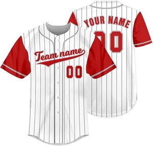 Maillot de baseball personnalisé pour adulte, blanc, bleu, orange, rayé, imprimé par sublimation, respirant, polyester, unisexe, manches courtes, boutons sur le devant - Product Image 4