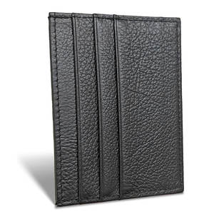 Porte-cartes en cuir personnalisable, vente en gros, qualité supérieure, porte-cartes en cuir de vache véritable pour le rangement des cartes, pour une utilisation quotidienne - Product Image 1
