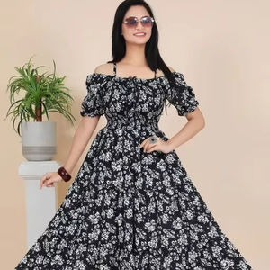 Robe en coton indien à imprimé floral pour femmes, tenue de fête d'été style bohème, cadeau personnalisé - Product Image 3