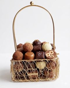 Round Metal Mesh Wire <b>Hamper</b> <b>Basket</b> Rose Gold Decorative Shagun Tray <b>for</b> Fruits Sweets Gifts Wedding Return Gift Packing - Product Image 4