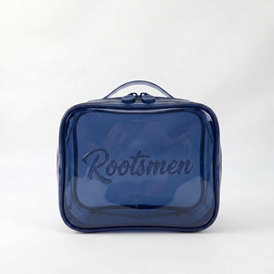 PVC Embossed Label Zipper Closure Water Resistant Fashion Large Capacity Cosmetic Bags - Product Image 5