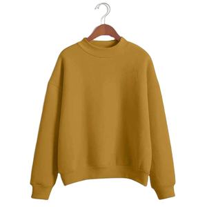 Pull-over décontracté à manches longues, épaules tombantes, col montant, pour femme, livraison directe - Product Image 1