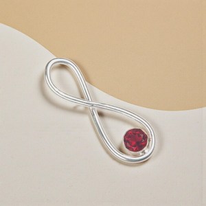 Collier infini en rubellite rose naturelle, fait main, argent sterling 925, bijoux minimalistes en pierres précieuses - Product Image 4