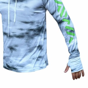 Men's Gradient <b>Hoodie</b> Long Sleeve <b>UV</b> <b>Protection</b> Anti-<b>UV</b> Fishing Wear Pullover Lightweight Quick Dry Sublimation Print Sport Top - Product Image 3