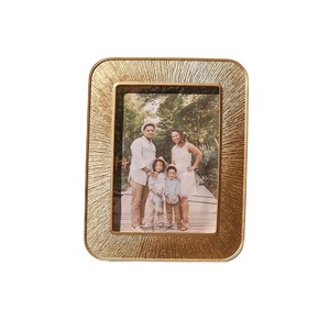 Textured <b>Gold</b> Metal Picture <b>Frame</b> Wholesale Luxury Sunburst Ribbed Brass Photo <b>Frame</b> for Tabletop Home Decor & Wedding Gift - Product Image 1