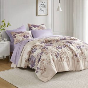 Set Copripiumino Floreale con Lenzuola, Biancheria da Letto Premium con Stampa Floreale per un Look Elegante e Accogliente - Product Image 1