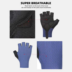 Guantes de Ciclismo de Verano Personalizados para Hombre/Mujer, Guantes de Protección Antideslizantes, con Palma Acolchada de Espuma, el Mejor Material, Guantes para Exteriores - Product Image 4