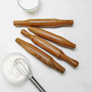 Rouleau à pâtisserie artisanal en bois d'acacia pour la pâtisserie et la cuisine au meilleur prix - Product Image 6