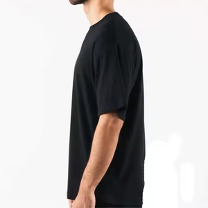 T-shirt de sport personnalisé pour homme - 100 % coton respirant à séchage rapide, col rond, pour la course, la gym, ou le quotidien, manches courtes, nouveau modèle vierge 2025 - Product Image 1