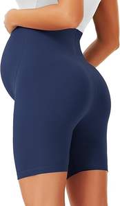 บริการ OEM แบบกำหนดเองขายดีอันดับต้นๆ กางเกงโยคะสำหรับหญิงตั้งครรภ์แบบไร้ตะเข็บ กางเกงเลกกิ้งยืดหยุ่นใส่สบาย กางเกงขาสั้นสำหรับคุณแม่ตั้งครรภ์ - Product Image 2