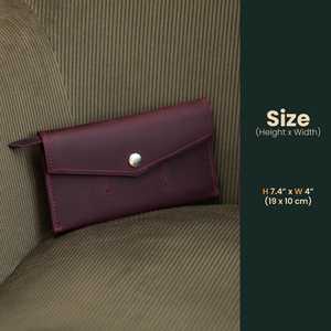 Cartera de Cuero Genuino de Lujo, Portátil, para Efectivo, con Logotipo Personalizado, Sistema de Organización de Presupuesto Delgado, LCE-0060 - Product Image 4