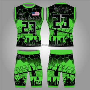 Uniformes de Fútbol Americano 7 contra 7, Diseño Transpirable, para Entrenamiento en Equipo, Uniforme de Fútbol Americano con Bandera para Jóvenes, Compresión para Juego, Uniforme 7on7 - Product Image 1