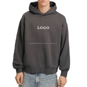Streetwear Sweat à capuche baggy en éponge française en polaire surdimensionnée de haute qualité avec logo personnalisé Sweat à capuche vierge lourd de haute qualité - Product Image 2