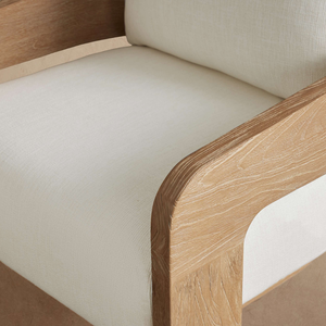 Fauteuil d'extérieur contemporain en teck massif, design ergonomique haut de gamme, siège rembourré, imperméable, chaise longue de jardin de luxe - Product Image 6