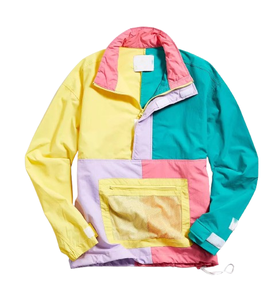 Chaquetas Cortavientos Deportivas con Forro de Malla de Nailon Arrugado, Tallas Grandes, Bloques de Color, Transpirables, con Etiquetas Personalizadas - Product Image 1